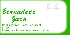 bernadett gara business card